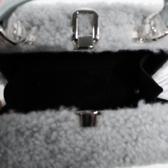 Brandon Blackwood Mini Kendrick Trunk Shearling Bag - Light Blue/Silver - Picture 6 of 8